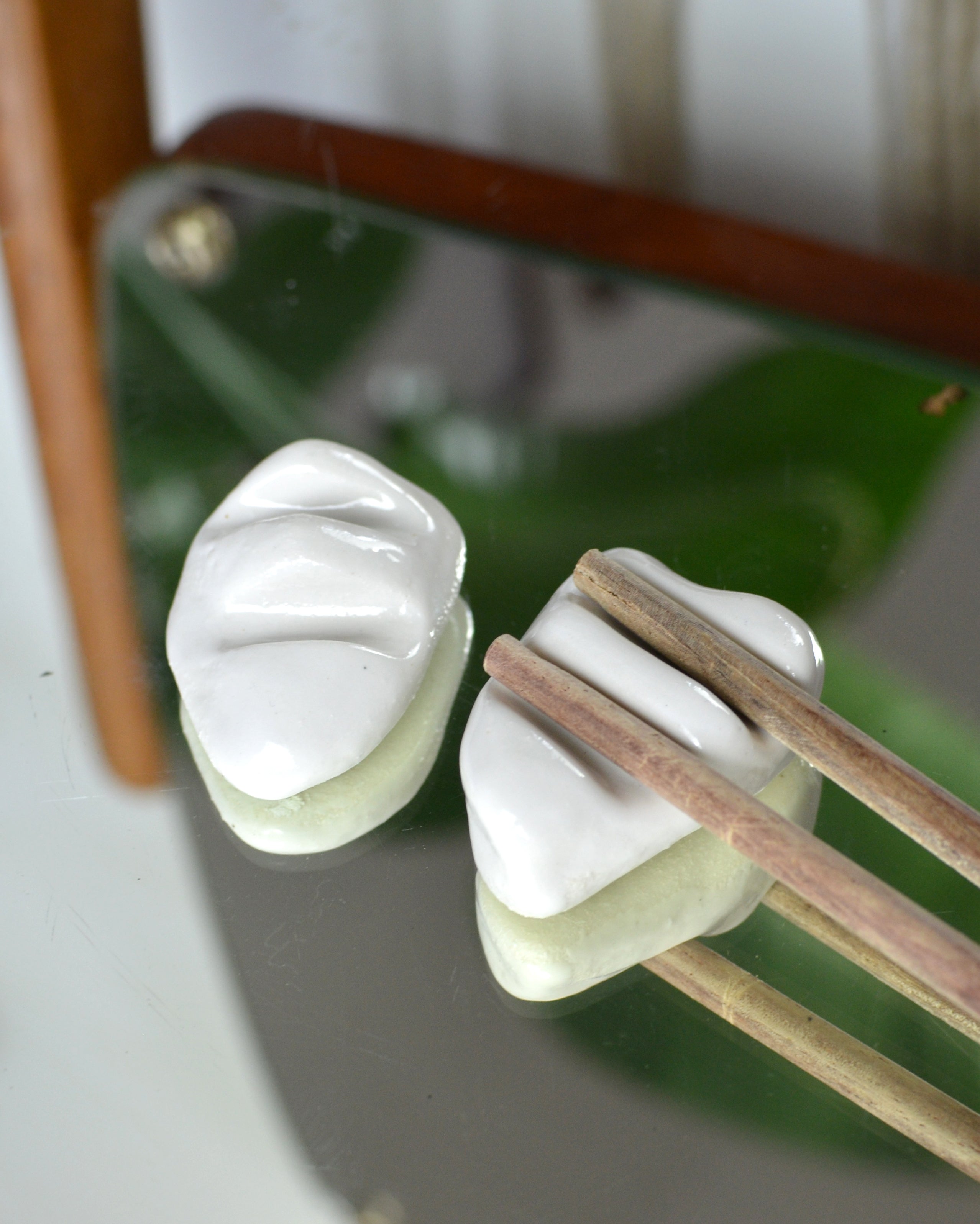 Handmade Porcelain Chopstick Holder Pair