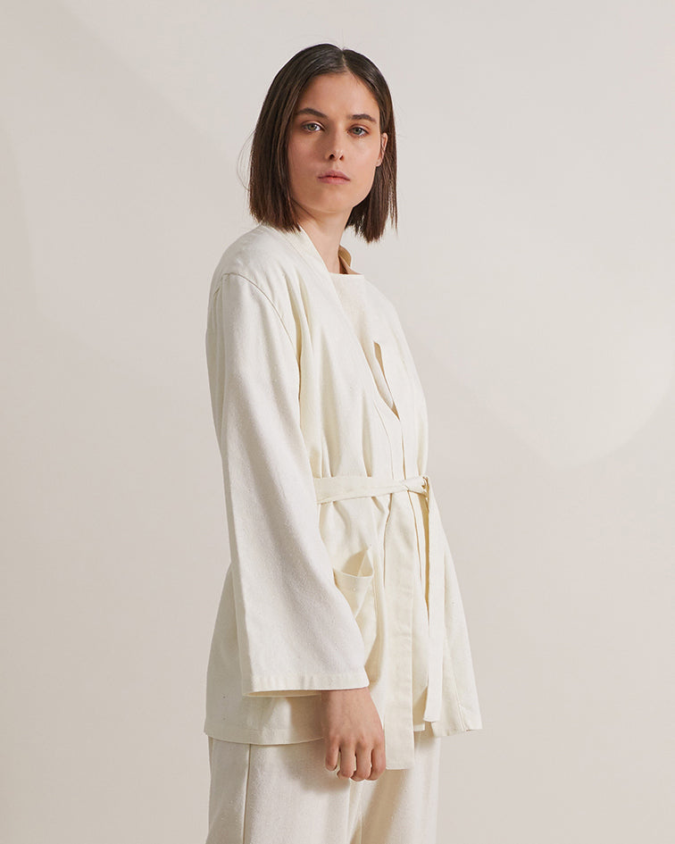 Rhea Robe - Raw Silk